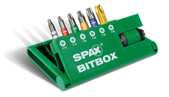 SPAX BITBOX T-STAR plus z uchwytem do szybkiej wymiany bitów