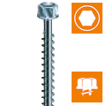 SPAX Pręt gwintowany z łbem